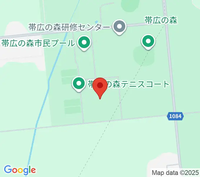 帯広の森球技場の地図