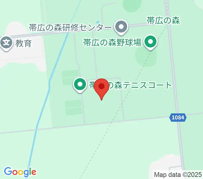 帯広の森球技場の地図