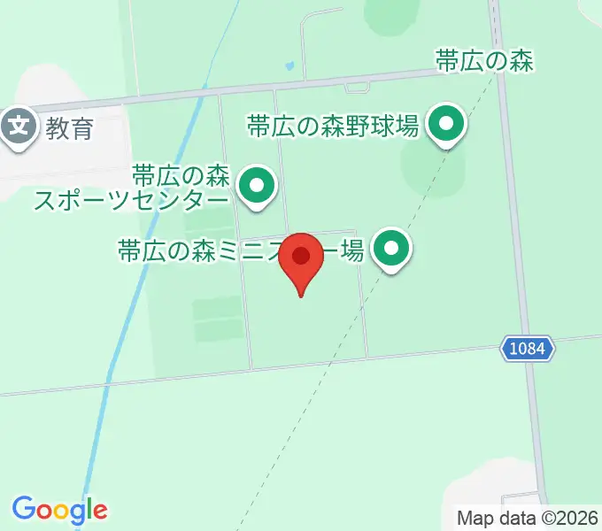 帯広の森球技場の地図