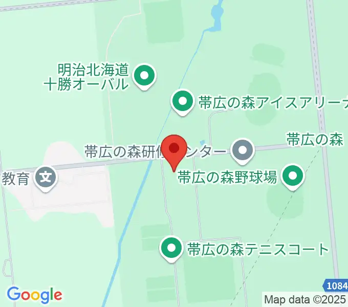 帯広の森体育館の地図