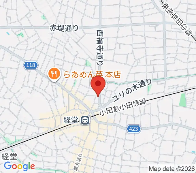 タッドポウルスタジオ経堂の地図
