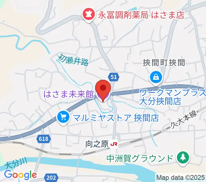 はさま未来館DENKENホールの地図