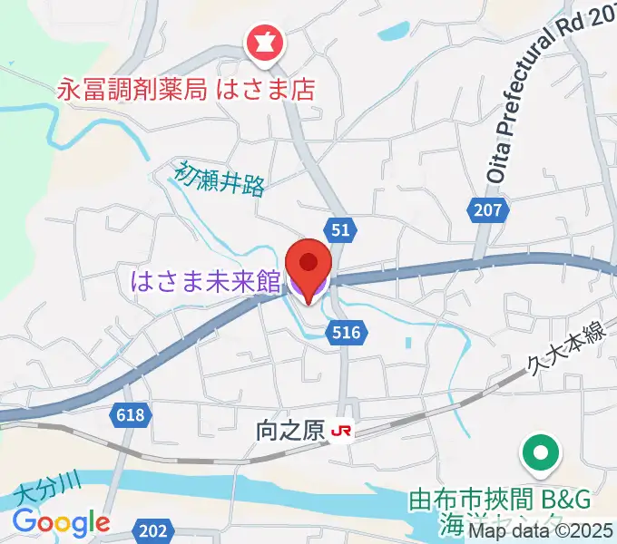 はさま未来館DENKENホールの地図