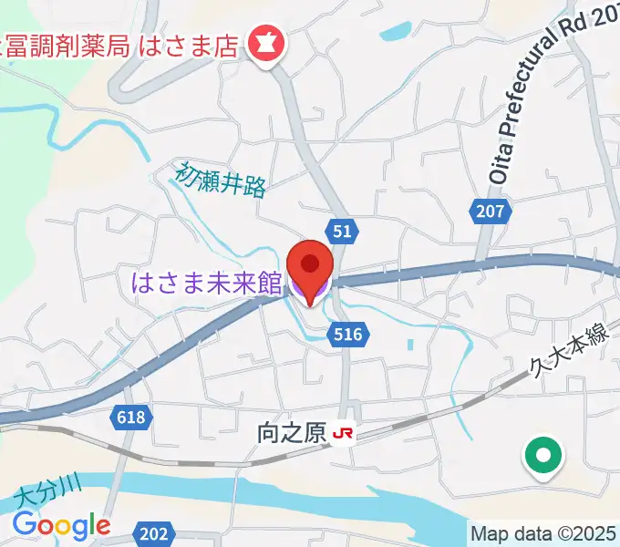 はさま未来館DENKENホールの地図