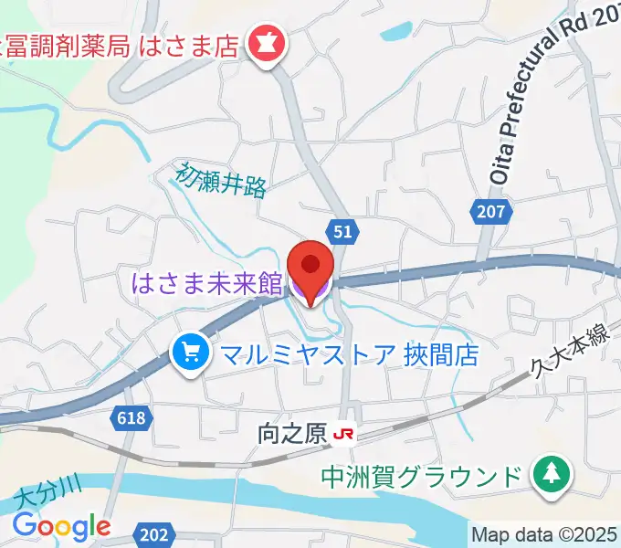 はさま未来館DENKENホールの地図