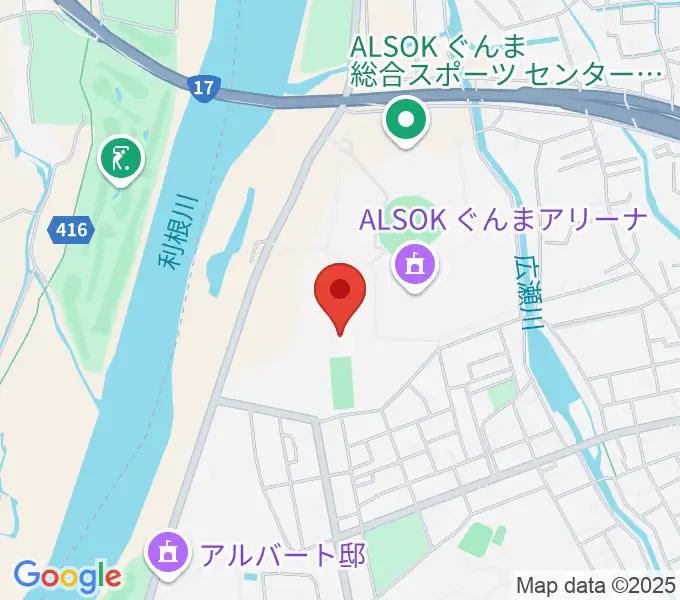 ALSOKぐんまサブアリーナの地図