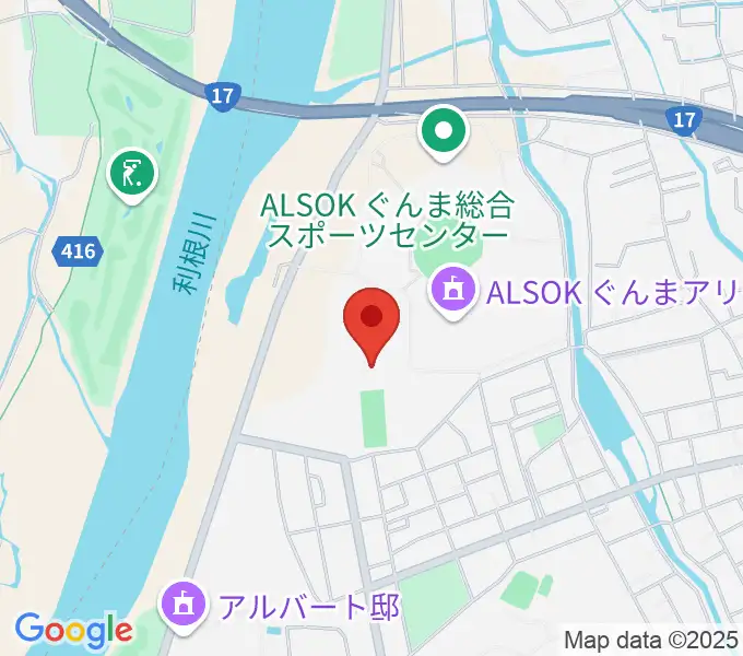 ALSOKぐんまサブアリーナの地図