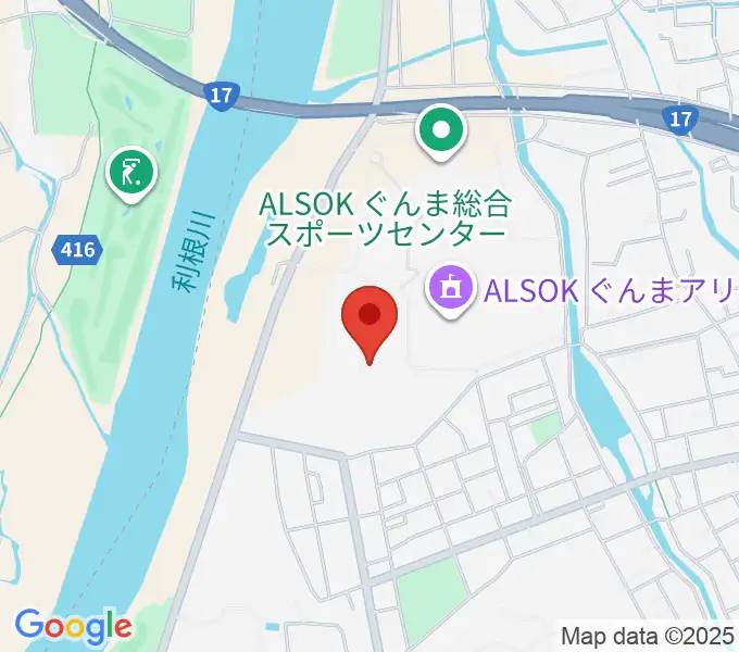 ALSOKぐんまサブアリーナの地図