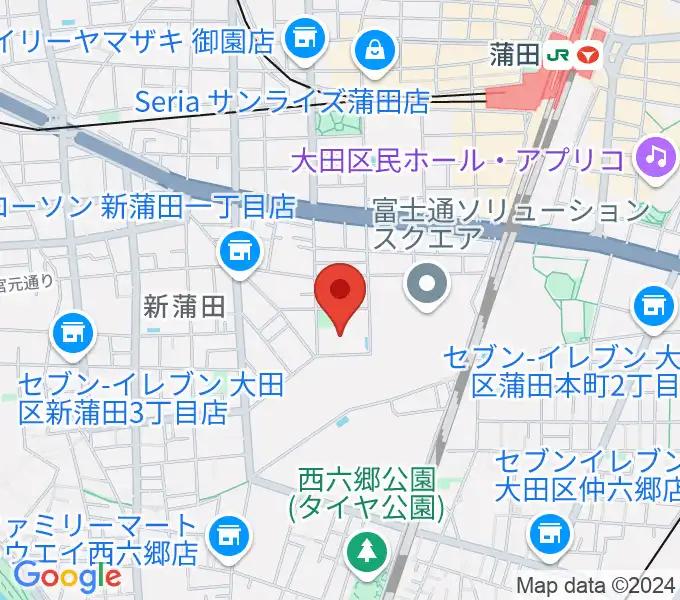 カムカム新蒲田の地図