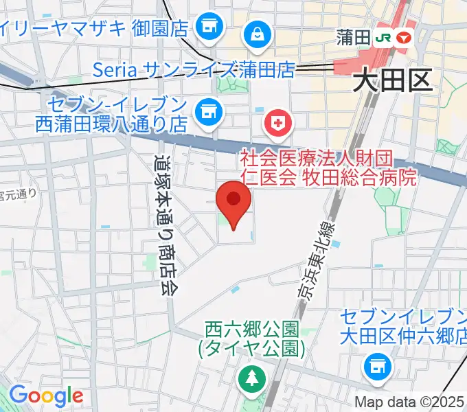 カムカム新蒲田の地図