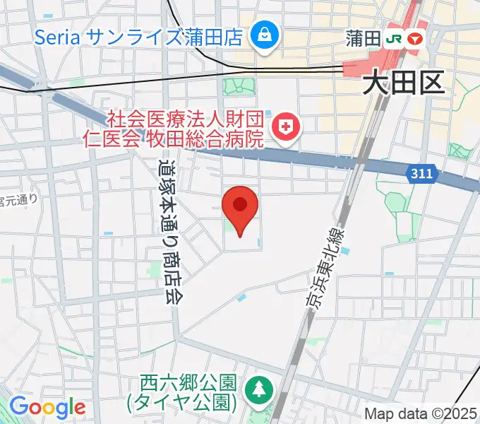 カムカム新蒲田の地図