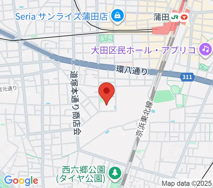 カムカム新蒲田の地図