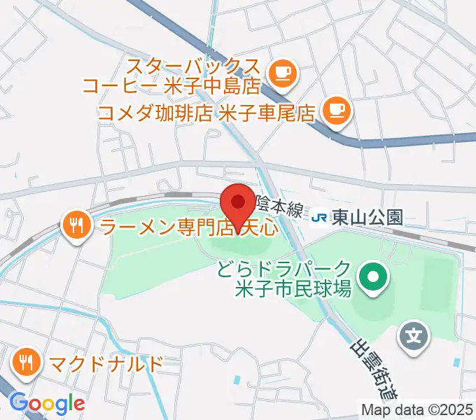 どらドラパーク米子陸上競技場の地図