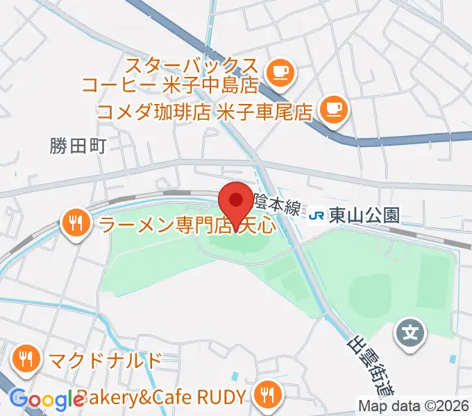 どらドラパーク米子陸上競技場の地図