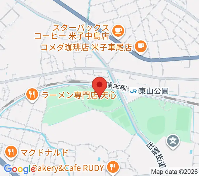 どらドラパーク米子陸上競技場の地図