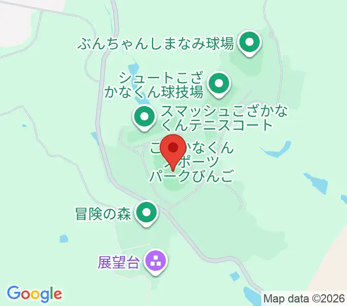 ダッシュこざかなくん陸上競技場の地図