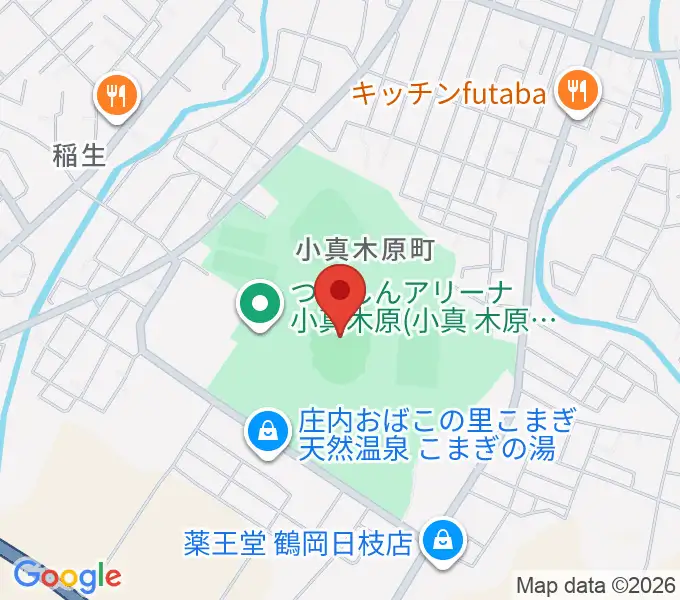小真木原陸上競技場の地図