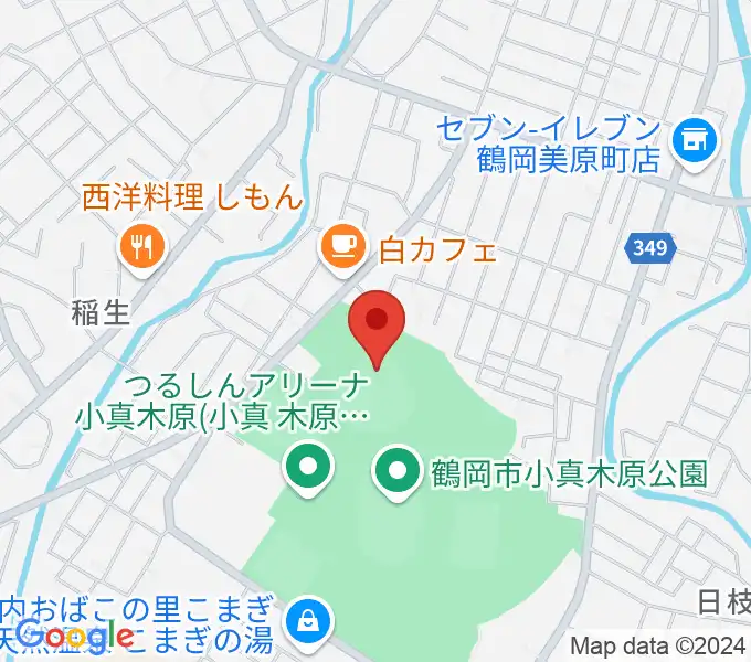 鶴岡ドリームスタジアムの地図