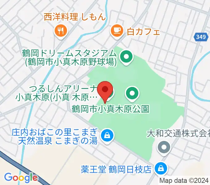 つるしんアリーナ小真木原の地図