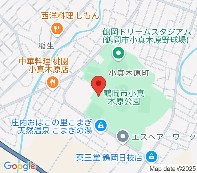 つるしんアリーナ小真木原の地図