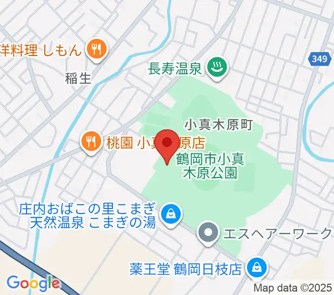 つるしんアリーナ小真木原の地図