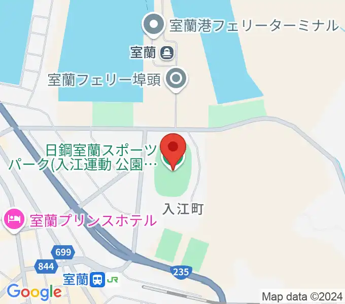 日鋼室蘭スポーツパークの地図