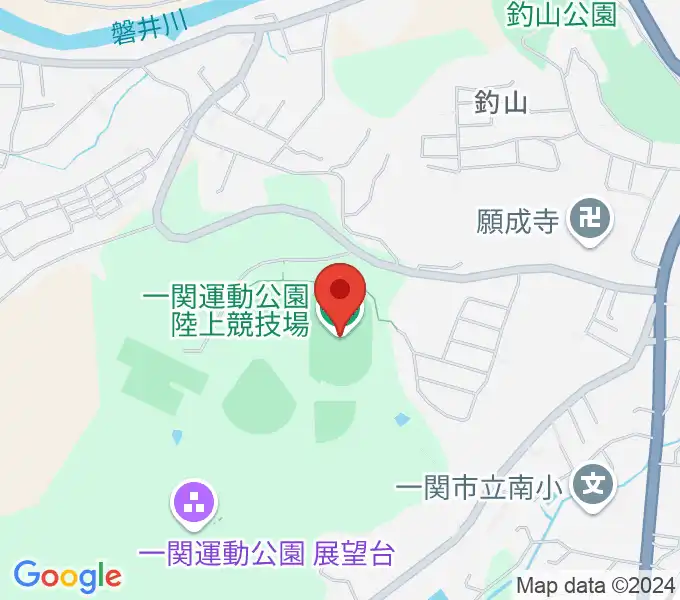 一関運動公園陸上競技場の地図