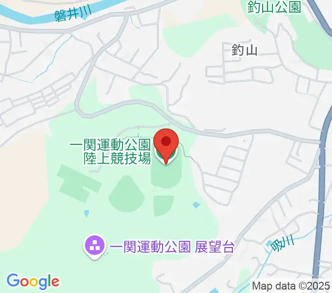 一関運動公園陸上競技場の地図
