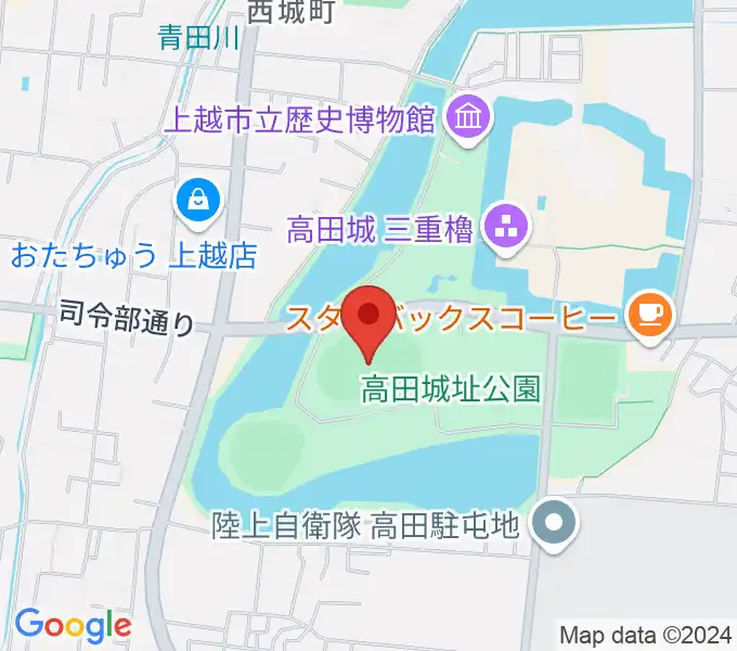 高田城址公園陸上競技場の地図