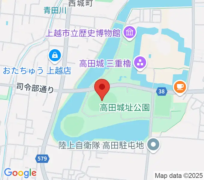 高田城址公園陸上競技場の地図