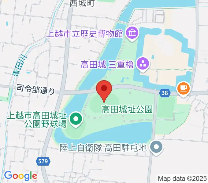 高田城址公園陸上競技場の地図
