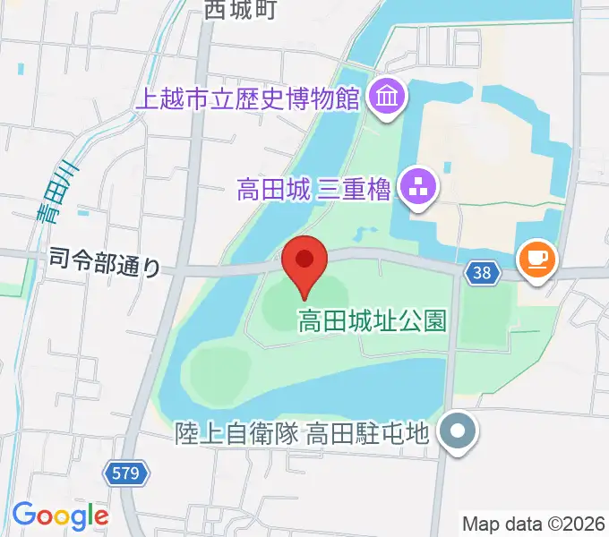 高田城址公園陸上競技場の地図