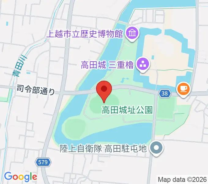 高田城址公園陸上競技場の地図