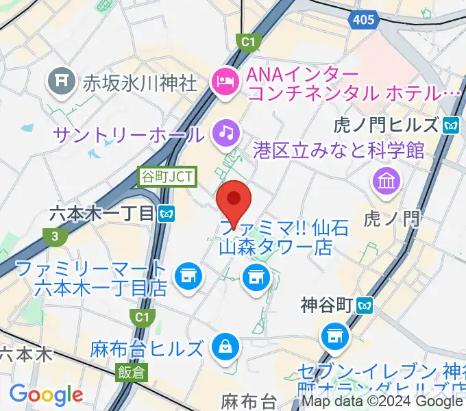 泉屋博古館東京の地図