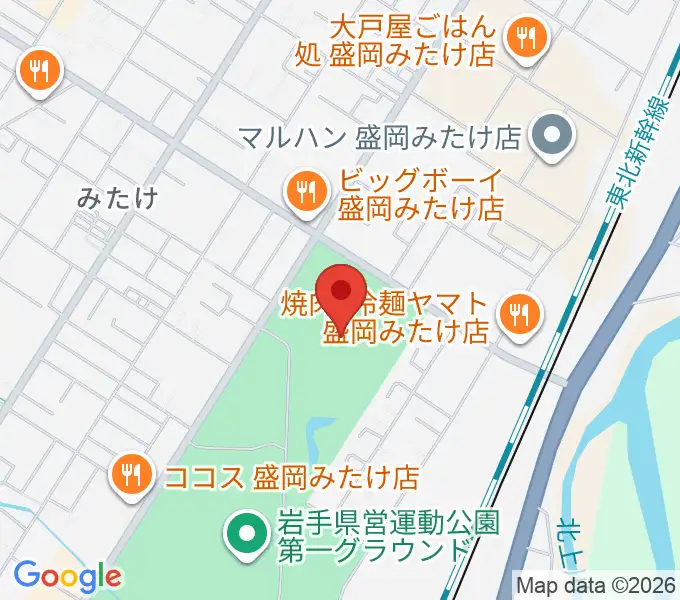 純情産地いわてトラフィールの地図