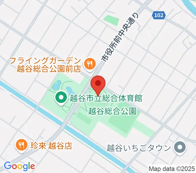 越谷市民球場の地図