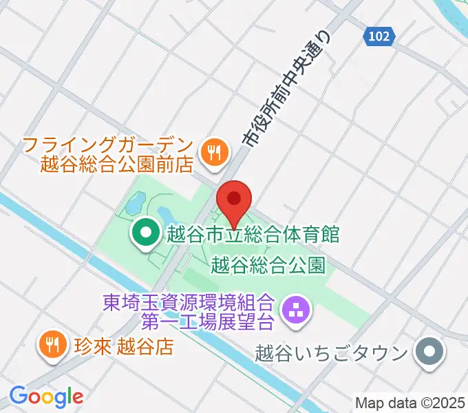 越谷市民球場の地図