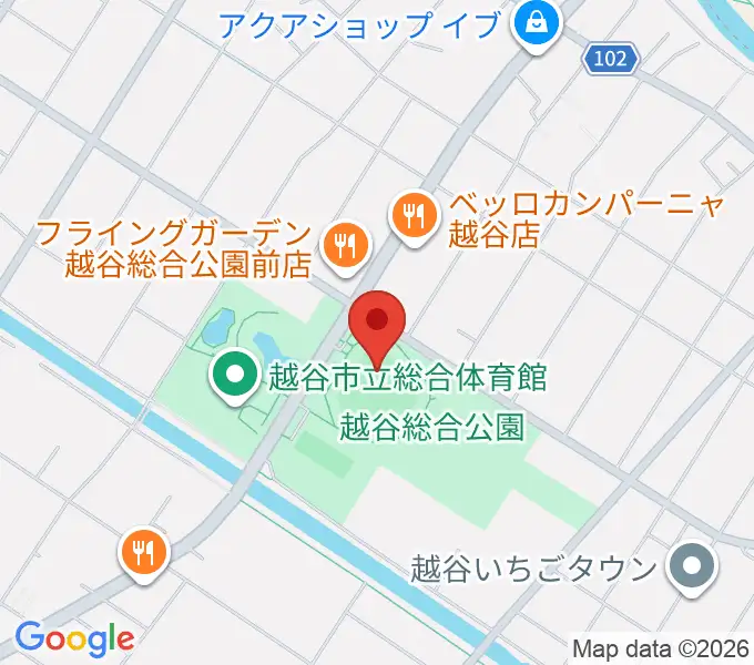 越谷市民球場の地図
