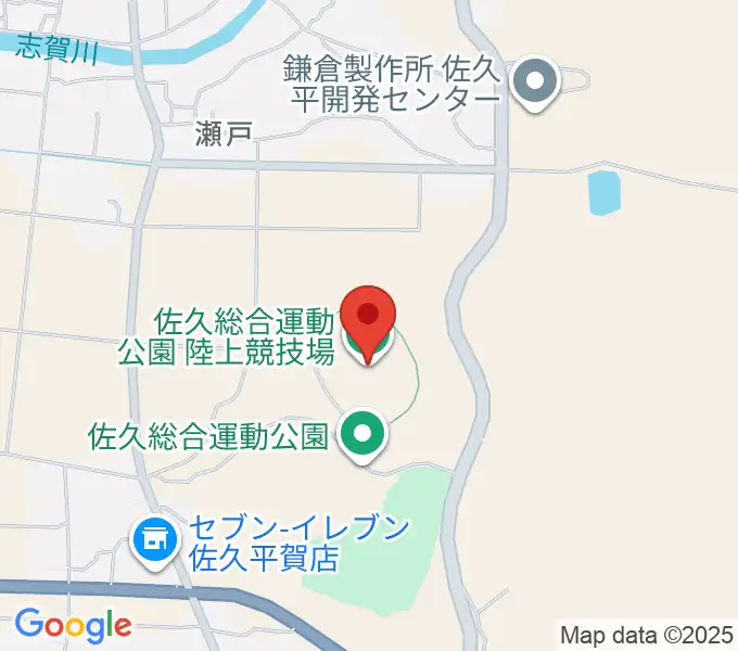 佐久総合運動公園陸上競技場の地図