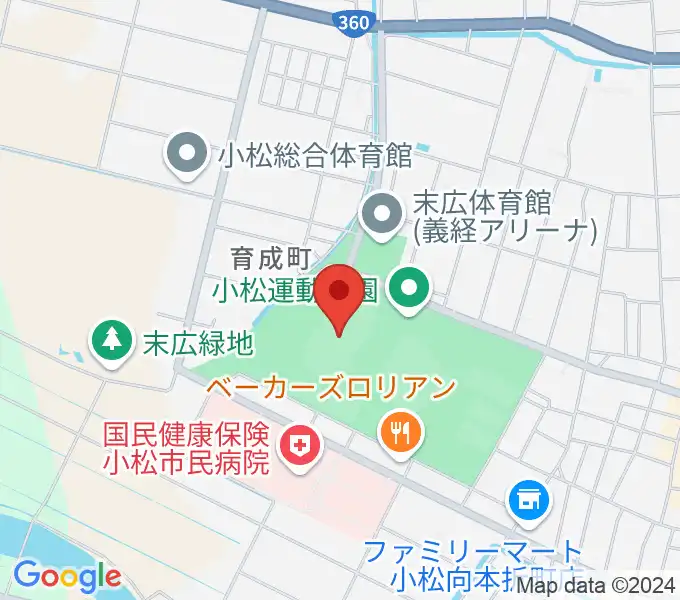 勧進帳スタジアムの地図