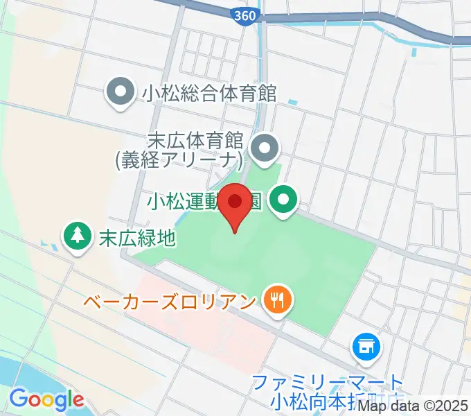 勧進帳スタジアムの地図