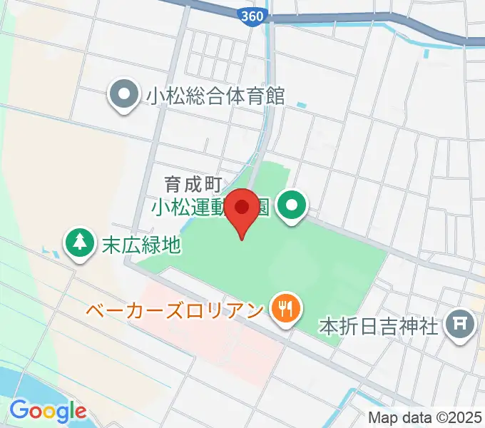 勧進帳スタジアムの地図