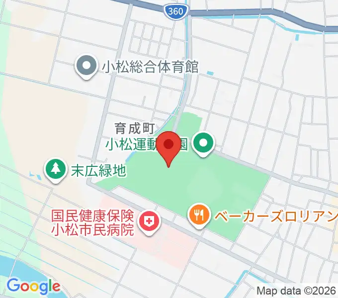 勧進帳スタジアムの地図