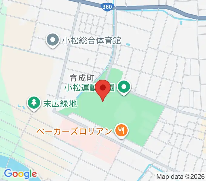 勧進帳スタジアムの地図