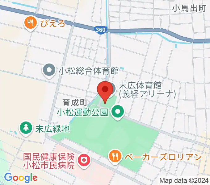 義経アリーナの地図