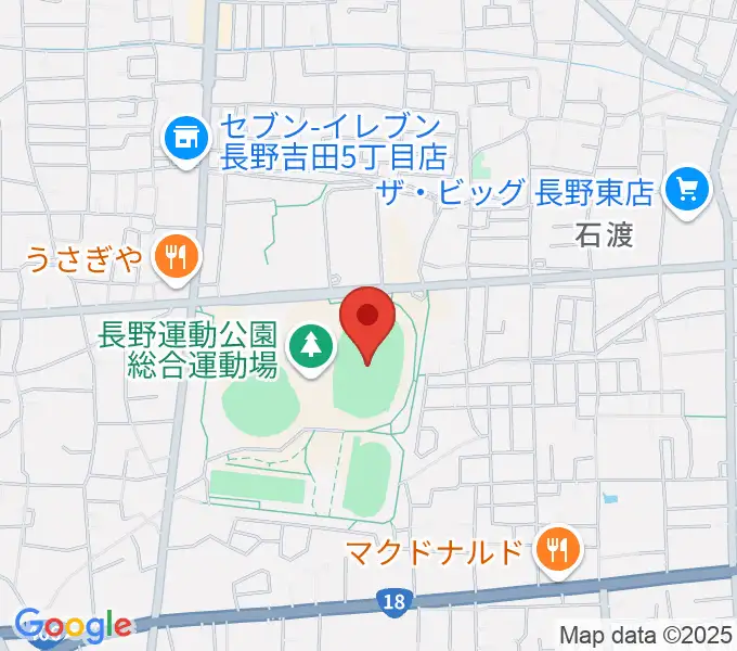 長野市営陸上競技場の地図
