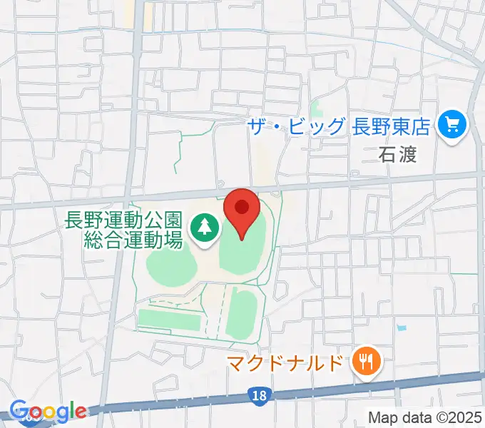 長野市営陸上競技場の地図