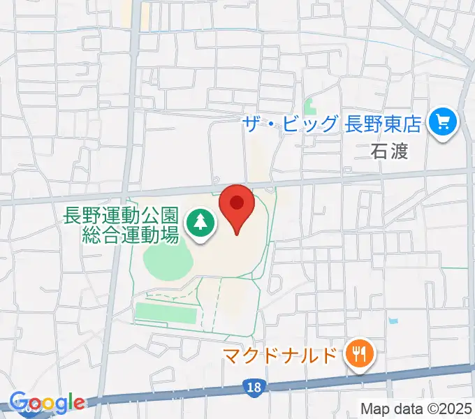 長野市営陸上競技場の地図