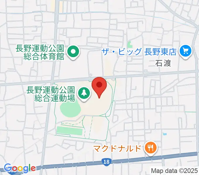 長野市営陸上競技場の地図