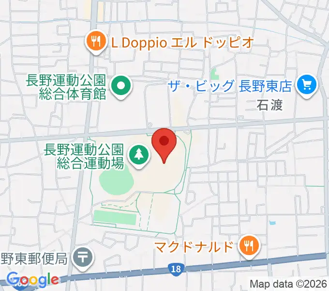 長野市営陸上競技場の地図